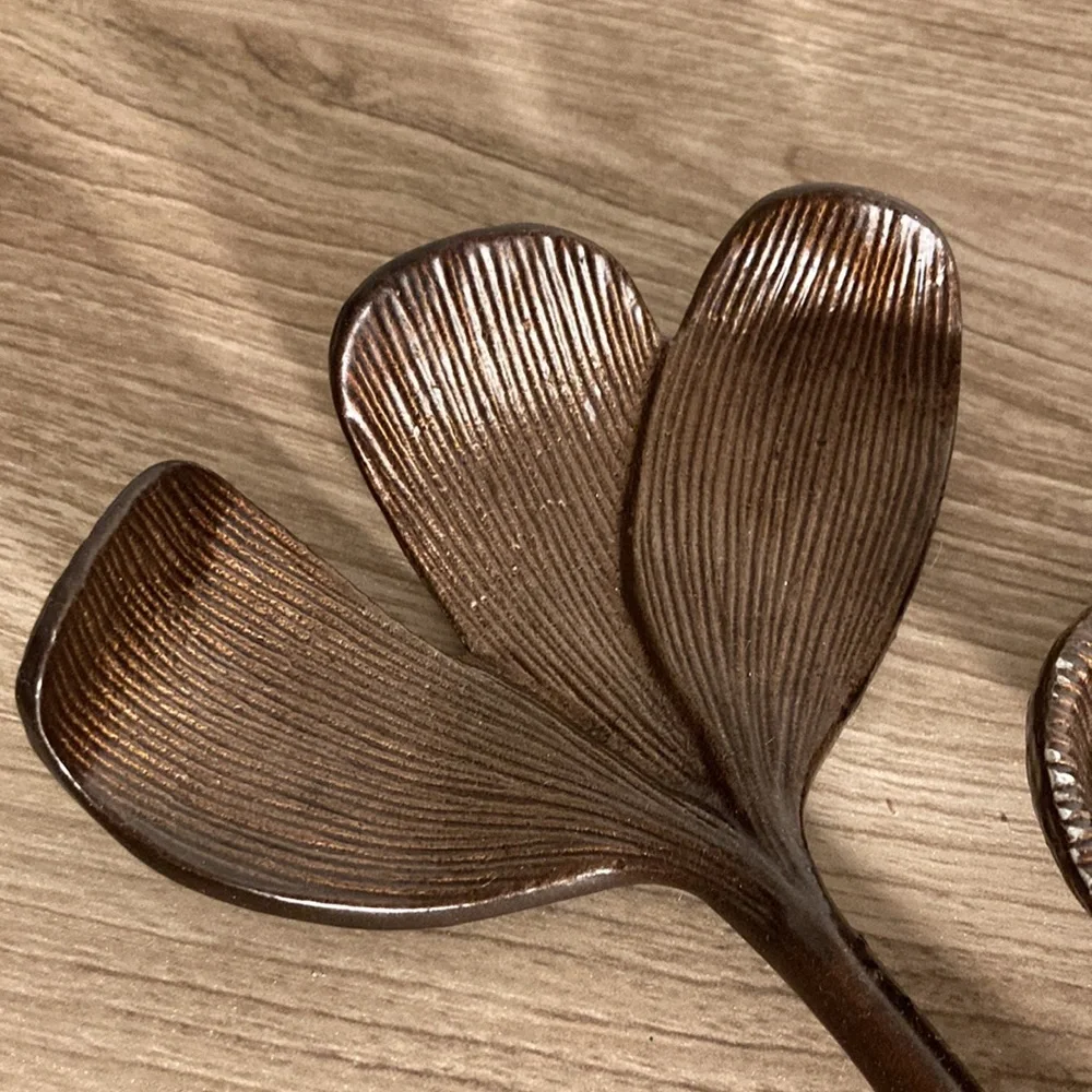 Michael Aram tulip servers brown enamel - Picture 2 of 14